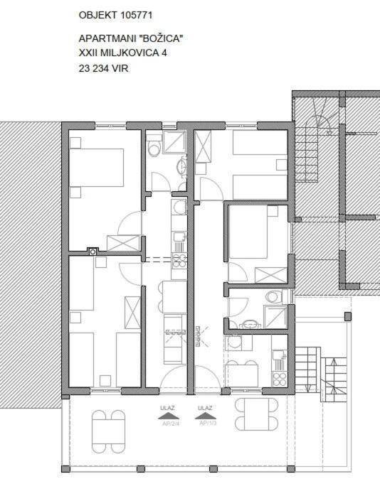 Apartments Bozica Vir Bagian luar foto